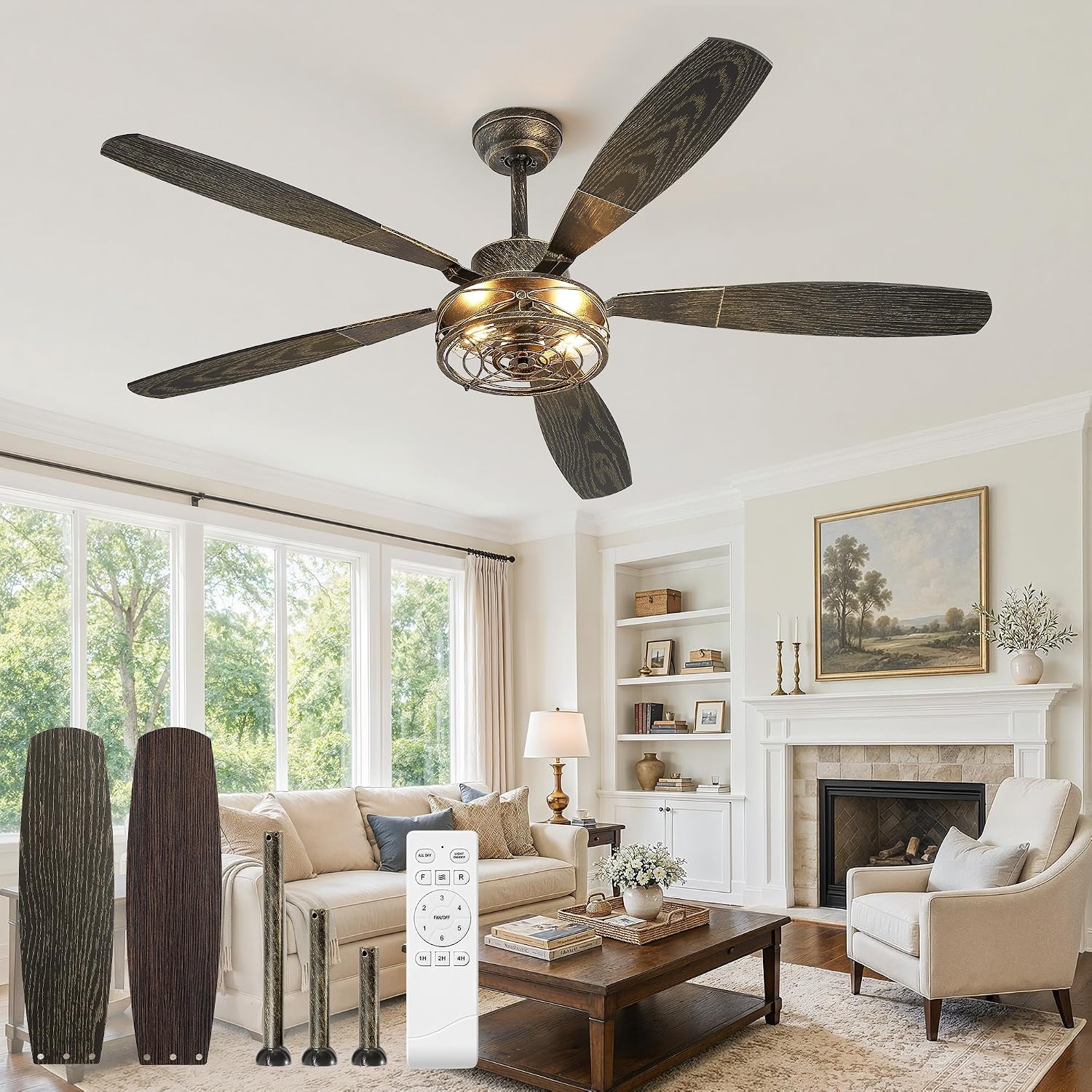 Detalle de Fanbulous Ceiling Fan with Light, 60-Inch