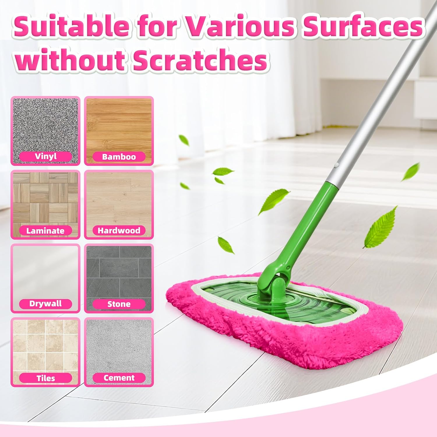 Thumbnail 4 de Reusable Microfiber Mop Pads for Swiffer Sweeper Mop – Wet/Dry Refills, 6-Pack