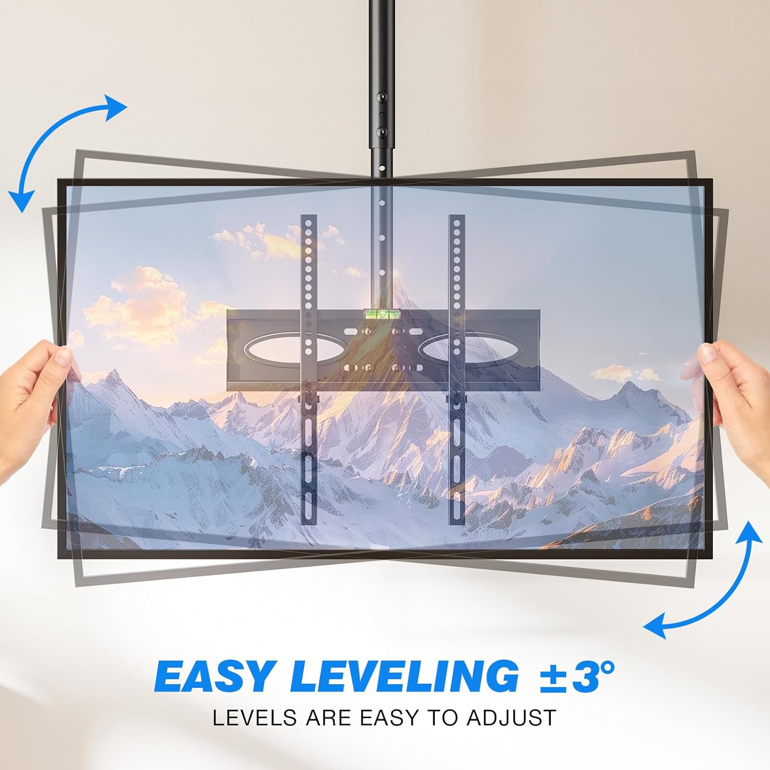 Thumbnail 6 de Rfiver Adjustable Swivel Ceiling TV Bracket for 32–65" TVs (360° rotation, up to 40kg, max VESA 400×400mm)