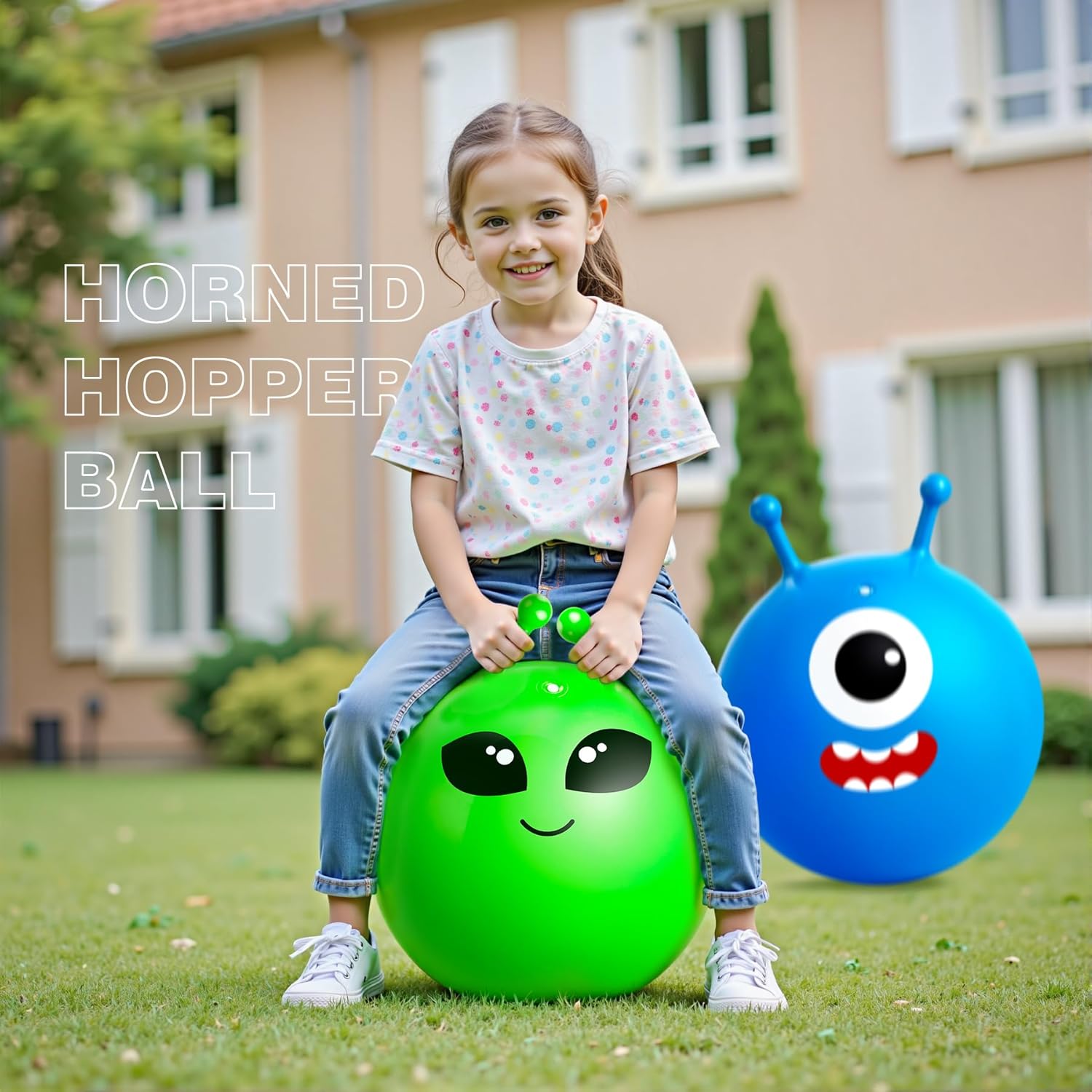Thumbnail 5 de U&C Planet 2-Pack 18 Inch Space Hopper Kids Bouncy Hopper Balls with Pump (Anti-Slip) for Ages 3–8