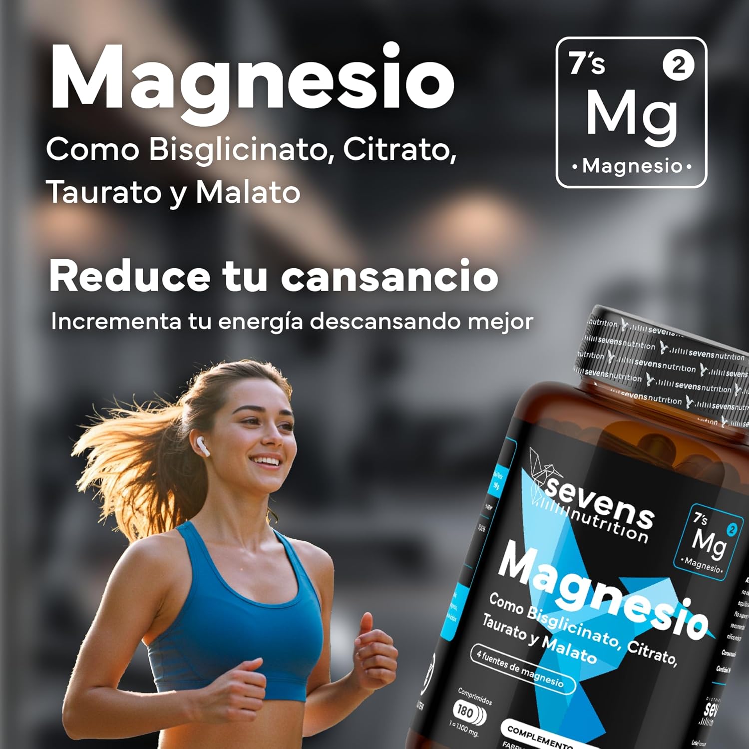 Thumbnail 1 de SEVENS NUTRITION Magnesio Complex 180 comprimidos 💊