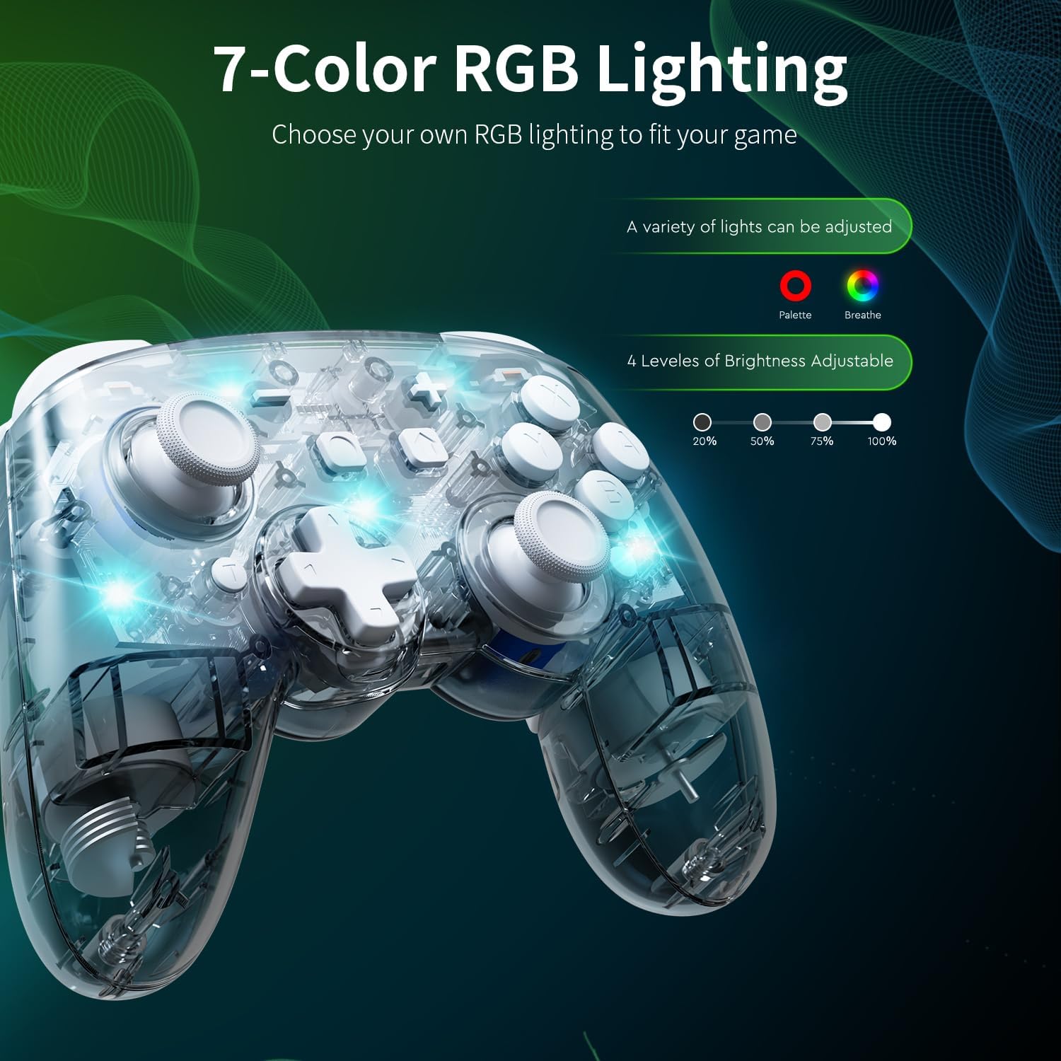 Thumbnail 5 de PALPOW Switch 2 Pro Controller for Switch 2/OLED/Lite – Hall Effect, RGB LED, Wireless