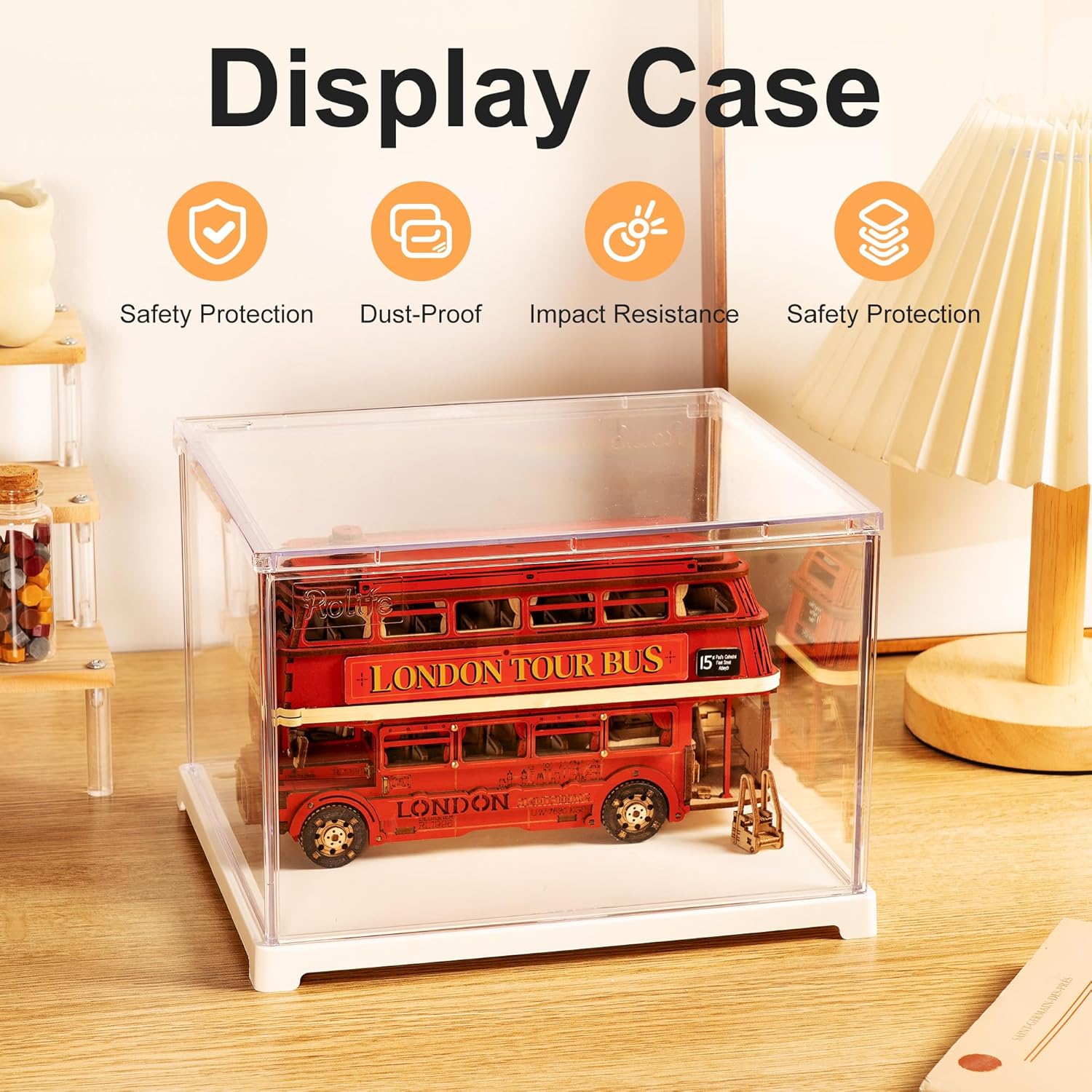 Thumbnail 1 de Rolife Acrylic Display Case DF04L dustproof display box with front door and cable port
