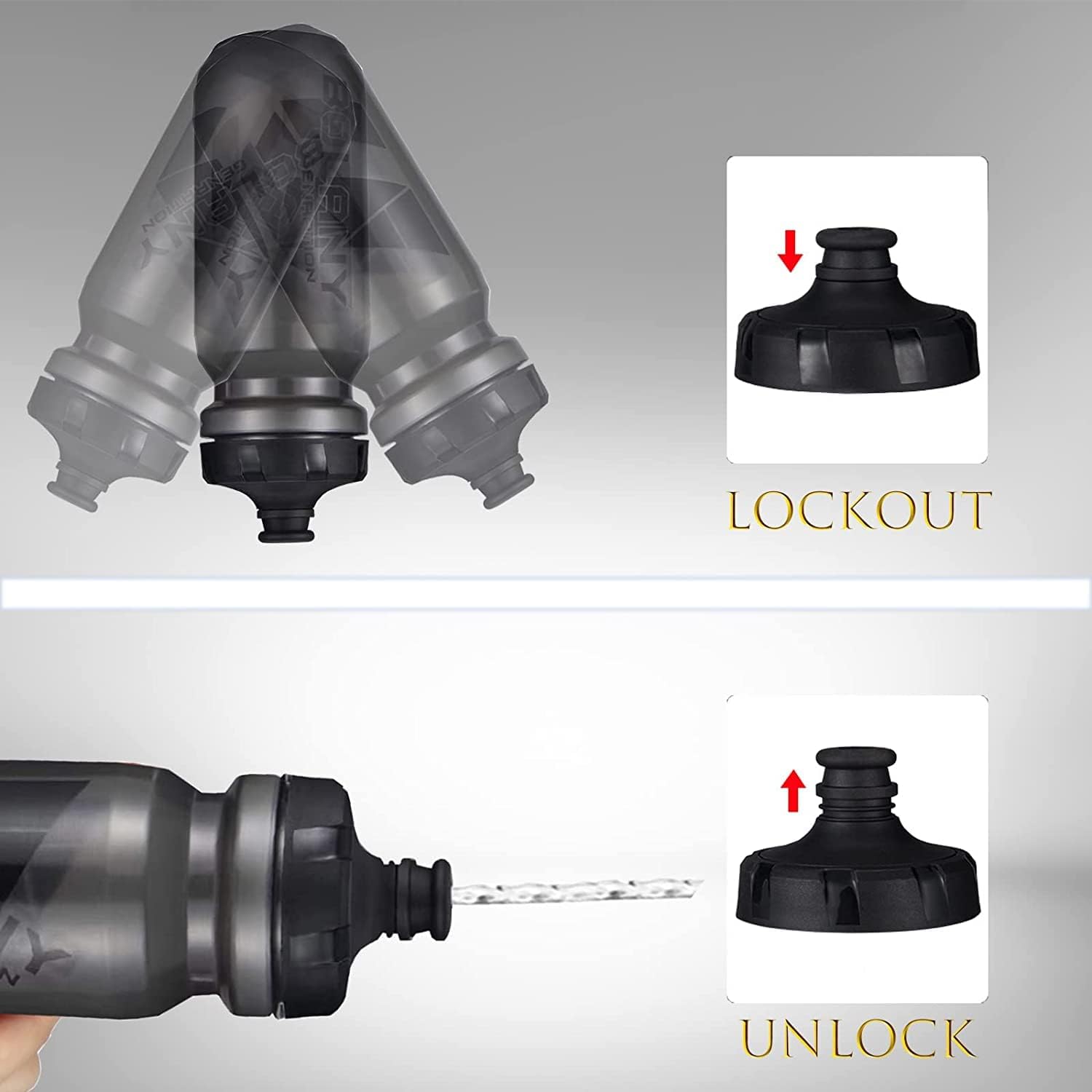 Thumbnail 2 de OSIGEI: Flaschenhalter mit 21 Oz Trinkflasche – leicht, robust und einfach zu installieren