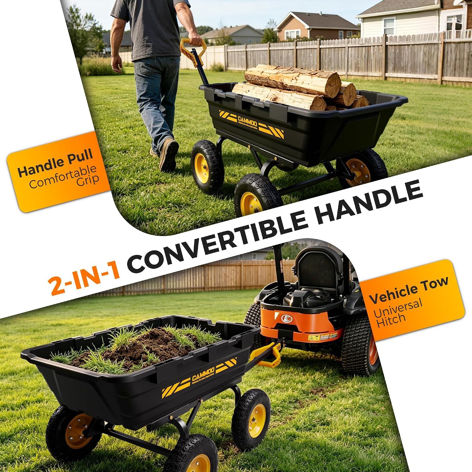 Detalle 1 de CAMMOO Garden Cart 13-Inch Tires