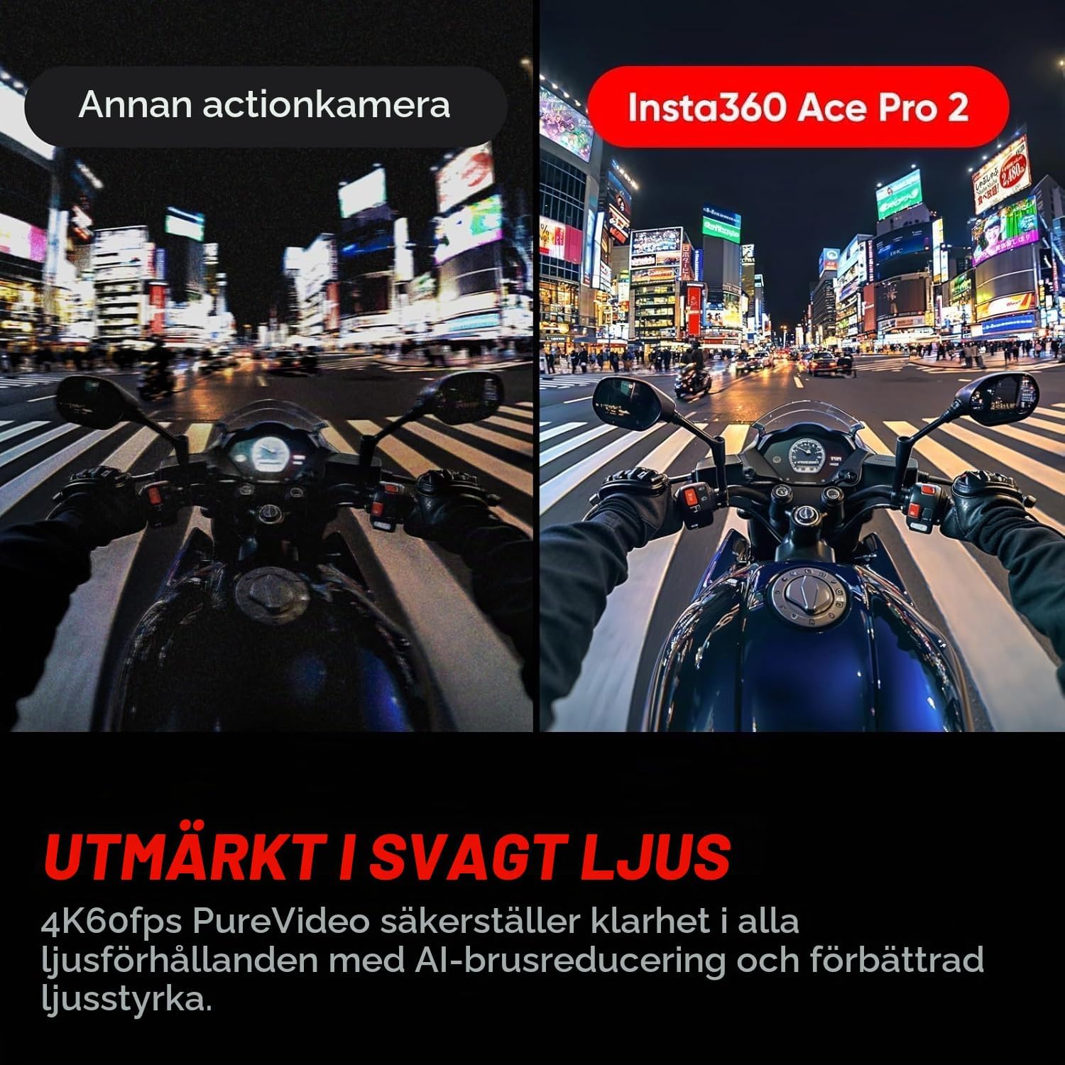 Detalle de Insta360 ACE PRO 2 actionkamera med 8K, 4K slowmotion och vändbar skärm