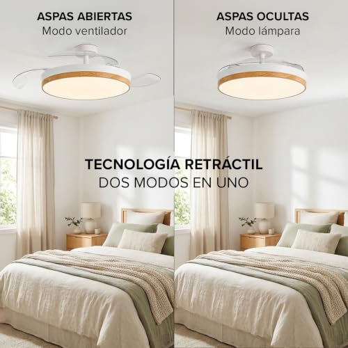 Thumbnail 8 de 3NOD CONCEPT NATURE: Ventilador de Techo con Luz en acabado madera