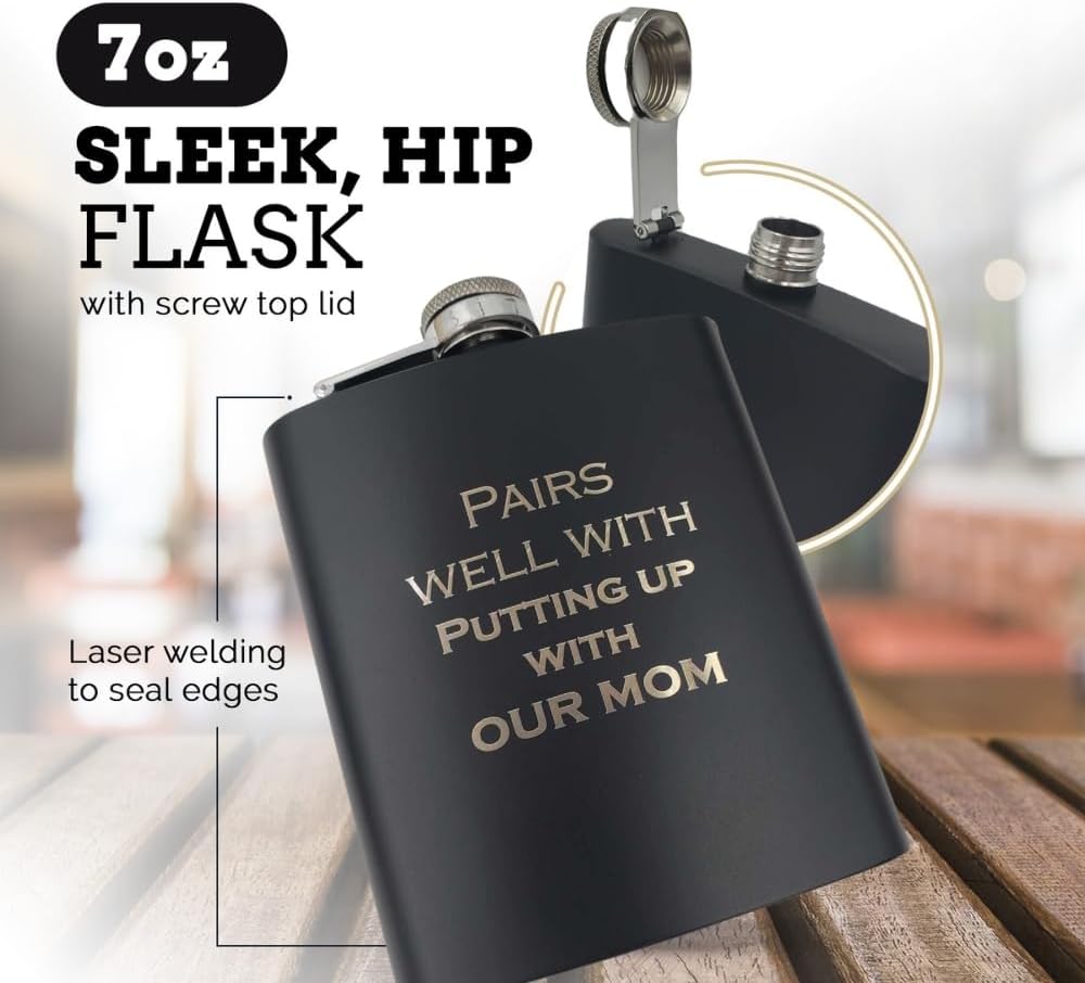 Detalle de Hip Flask Gift Set 7oz