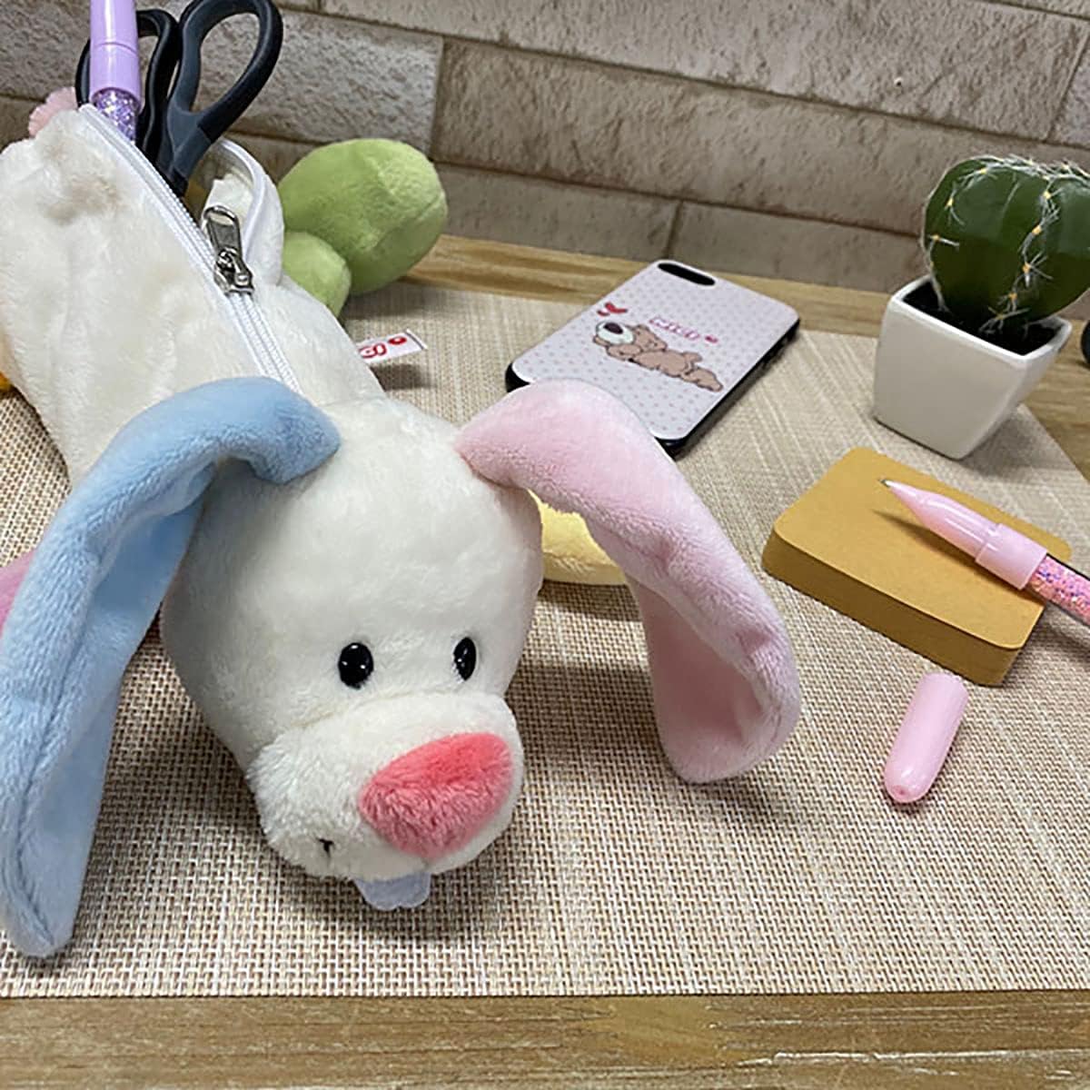Detalle de ニキ(NICI) 3090381 レインボーラビット フィギュアポーチ・筆箱