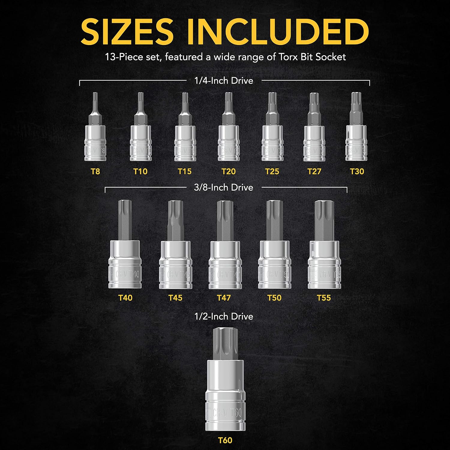 Thumbnail 5 de LEXIVON LX-143 13-piece Torx bit socket set