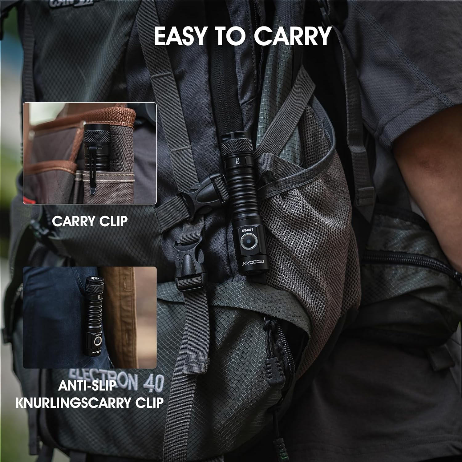 Thumbnail 6 de Rechargeable LED Torch 2500 Lumens: Magnetic Super Bright Pocket Torch
