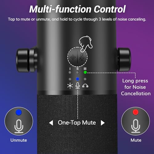 Thumbnail 5 de TONOR Dynamic Gaming Microphone XLR/USB Mic with AI Noise Cancellation