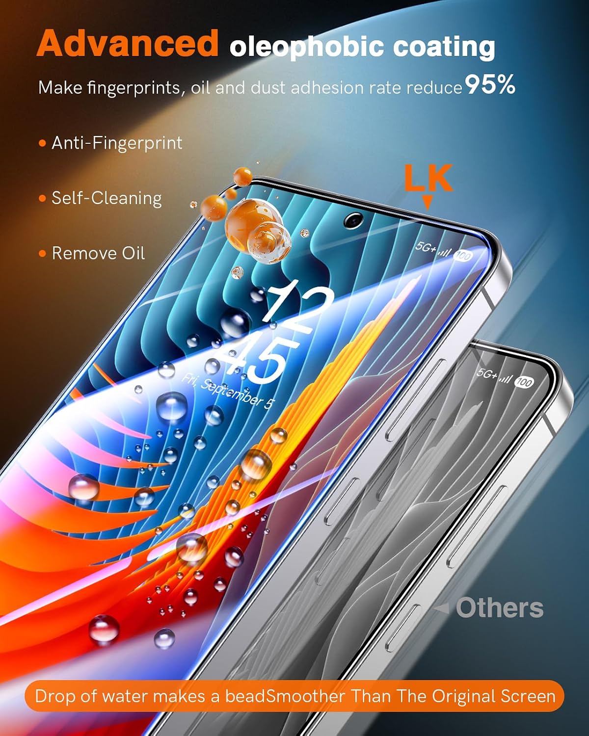 Detalle de LK Samsung Galaxy S26 FE Tempered Glass Screen Protector, 2-Pack