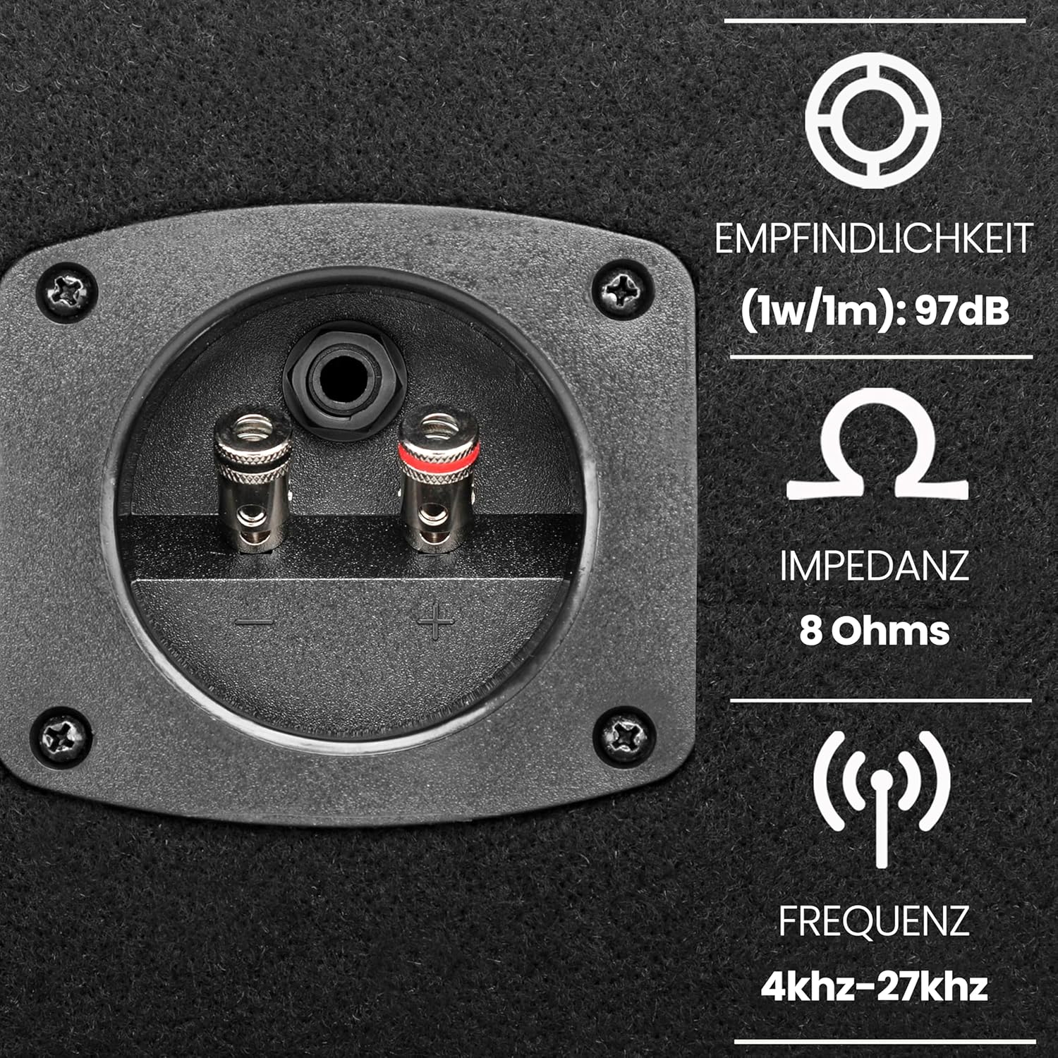 Thumbnail 3 de Pyle-Pro 4-Wege DJ-Lautsprechersystem (300 Watt Power, 150 Watt RMS, 8 Ohm) – Schwarz, Full-Range