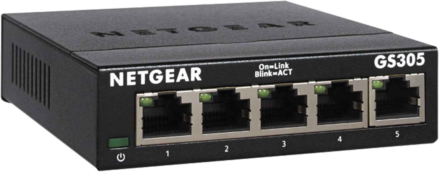 Detalle de NETGEAR GS324 24-Port Gigabit Ethernet Switch, Unmanaged and Fanless