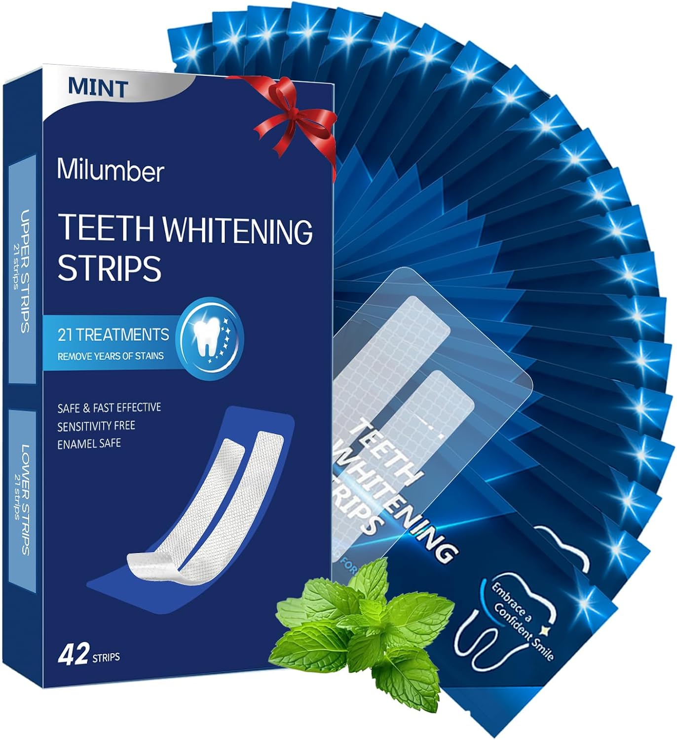 Detalle de Milumber Teeth Whitening Strips 42 pack 🦷