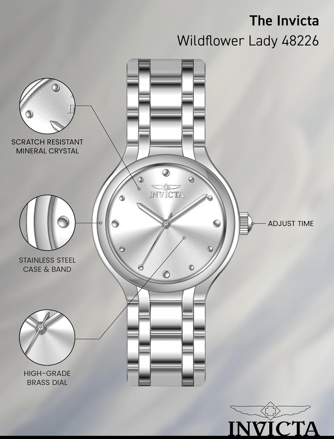 Thumbnail 3 de Invicta Wildflower - Orologio da Donna in acciaio inox, movimento quarzo, 32 mm