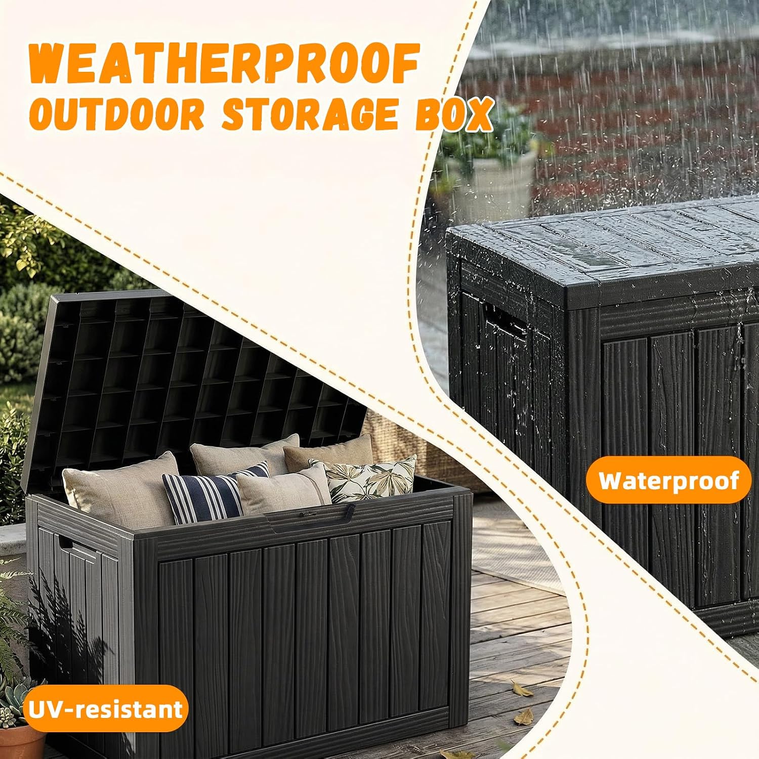 Detalle de EasyUp Outdoor Storage Box 60 Gallon