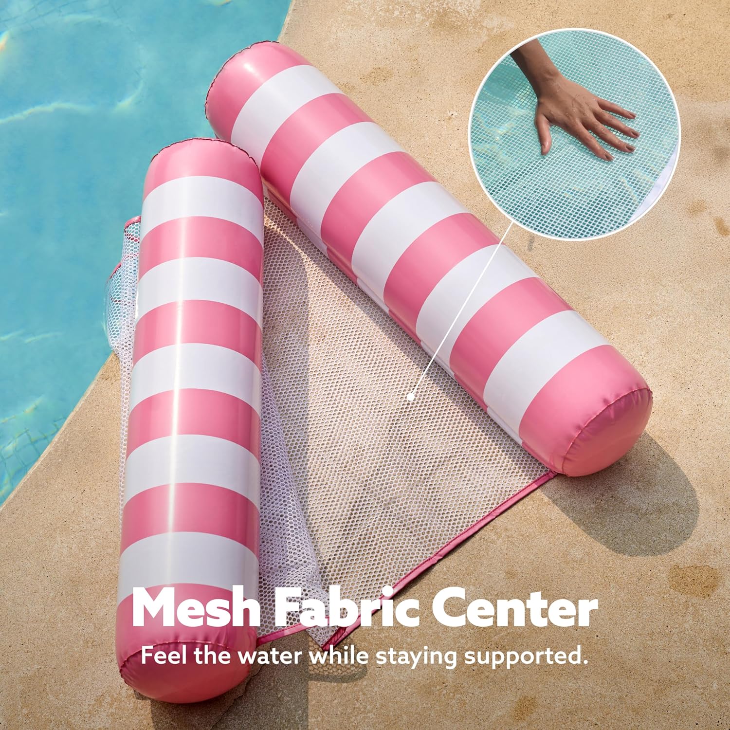 Thumbnail 5 de Sloosh 2er-Set Hängematte Pool Floats für Erwachsene – aufblasbare 4-in-1 Lounge Floaties (PVC)