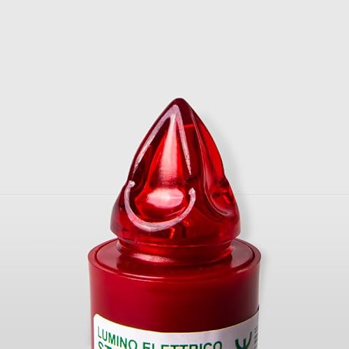 Detalle 2 de La Briantina Lumino Elettrico a Led Stilo — Lampada cimiteriale rossa, 365 giorni, luce intermittente