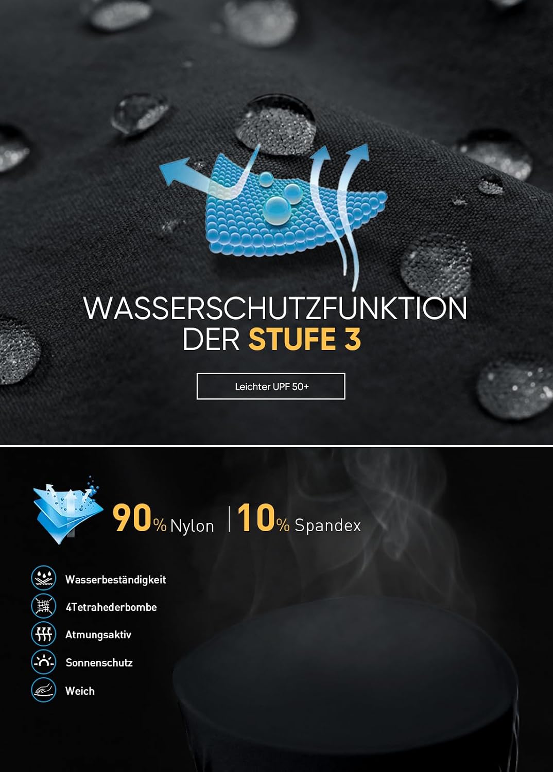 Thumbnail 3 de Vzteek Herren Zip-Off Trekkinghose aus Softshell mit Stretch – leichte 2-in-1 Wanderhose