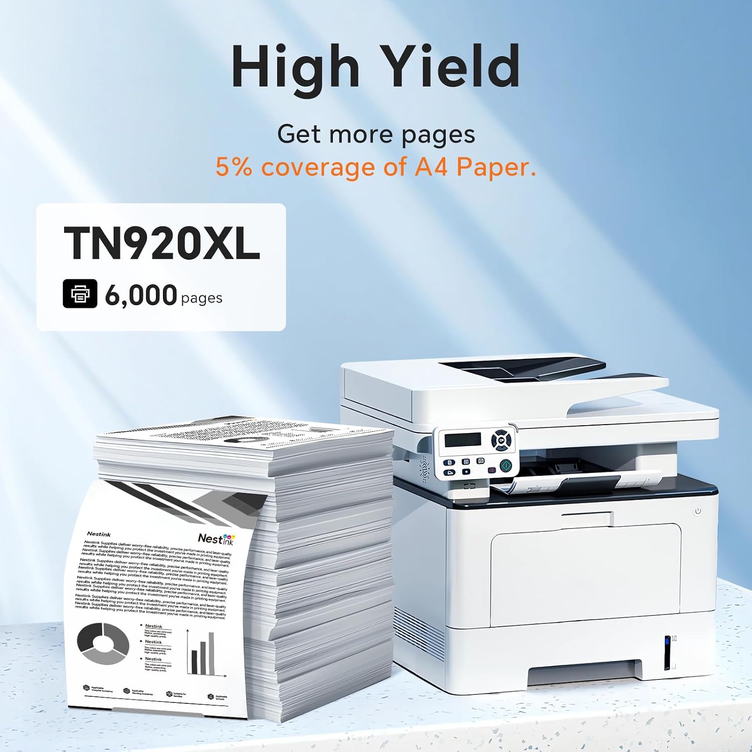 Thumbnail 2 de Nestink TN920XL High-Yield Black Toner Cartridge 2-Pack for Brother Printers