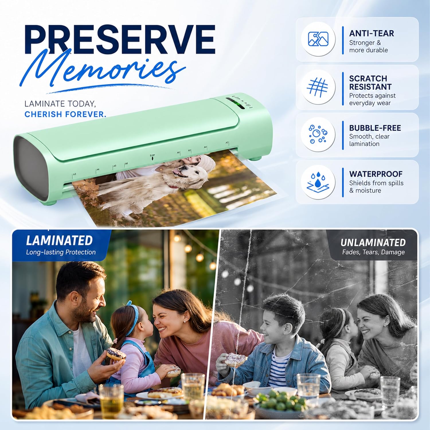 Detalle de Elysine 13-Inch Laminator, 11-in-1 Hot and Cold A3 Machine