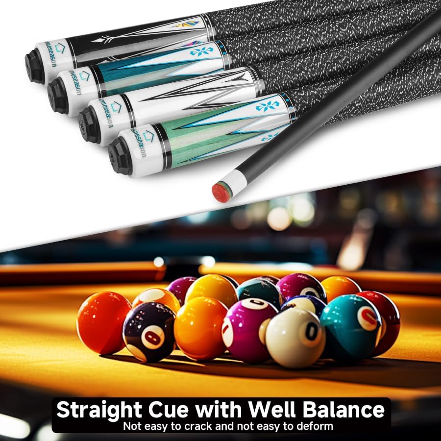 Thumbnail 4 de HomeSeason HS04-B Pool Cue Stick, 58-Inch Maple, 19 oz, 13 mm Tip