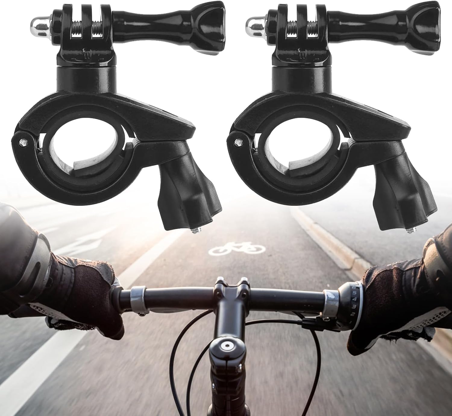 Detalle de TOTSUN 2PCS Camera Motorcycle Mount for Hero and More: Practical Handlebar Mounts