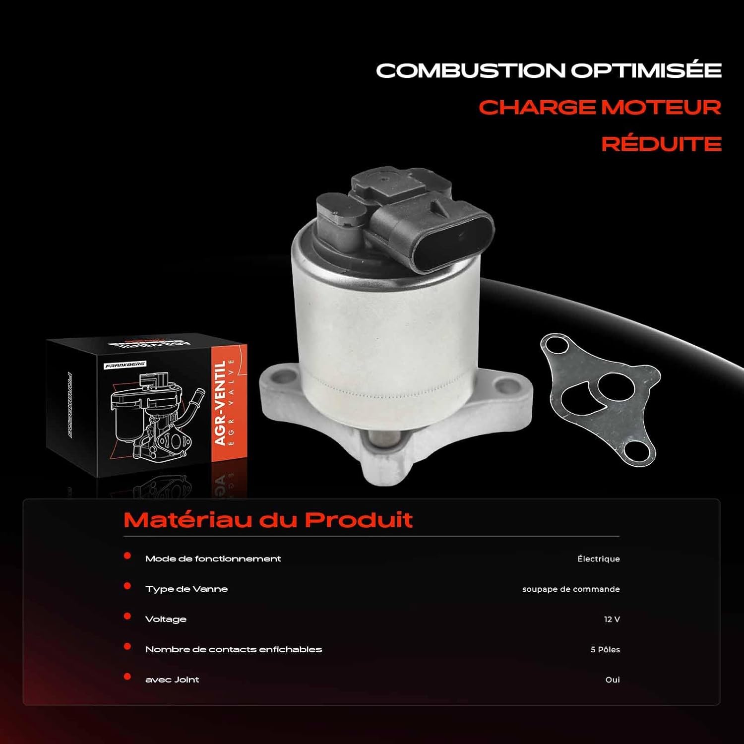 Thumbnail 3 de Frankberg Vanne EGR Essence compatible (réf. 851038) pour Astra G, Zafira A, Meriva et modèles Opel 1.6–1.8