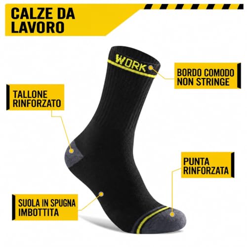 Thumbnail 7 de SukModen calzini da lavoro uomo 43-46, lunghi, imbottiti e rinforzati