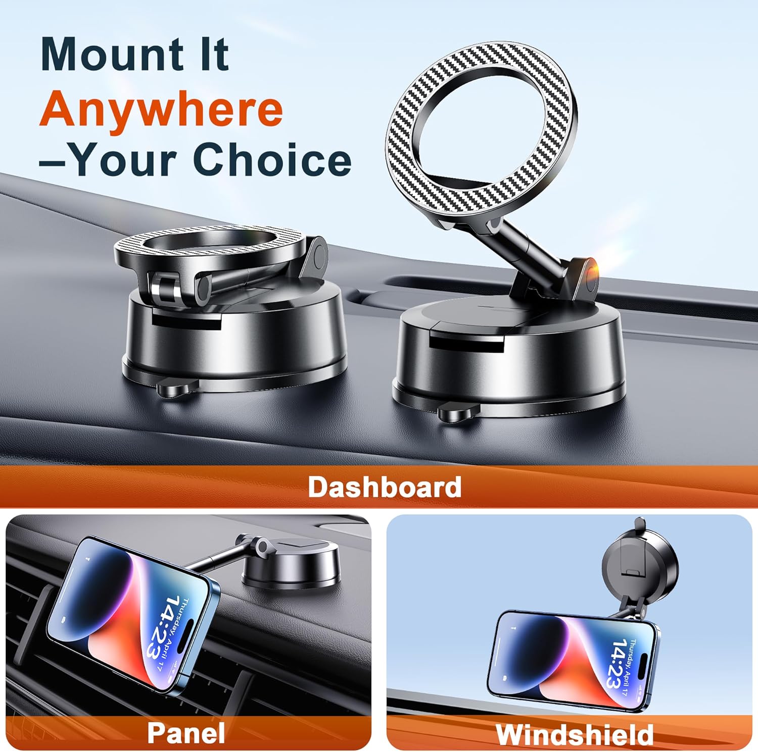 Detalle 1 de Qifutan MagSafe Car Mount 30
