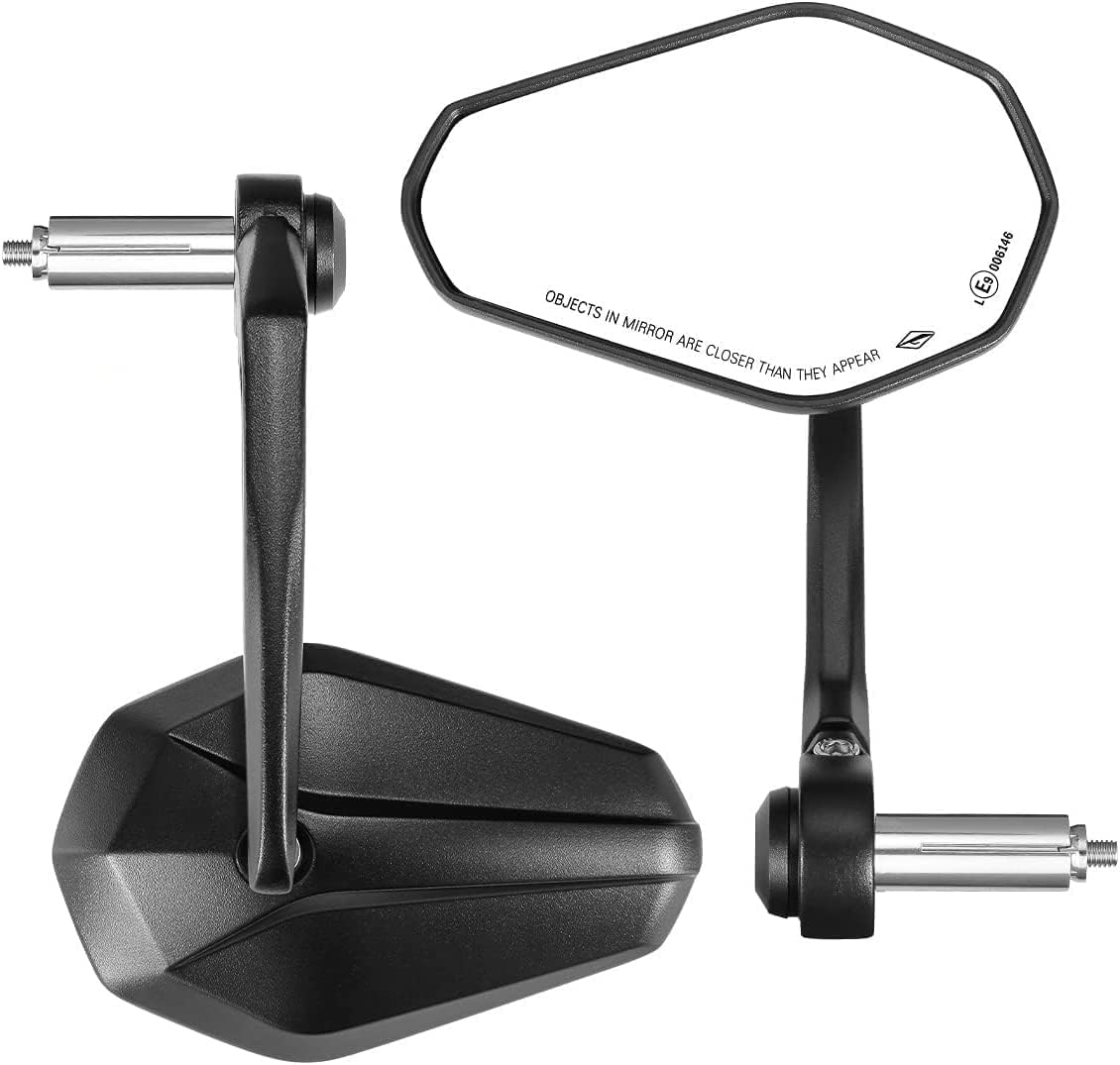 KEMIMOTO CNC Lenkerendenspiegel – E-geprüft, 360° verstellbar, 22 mm