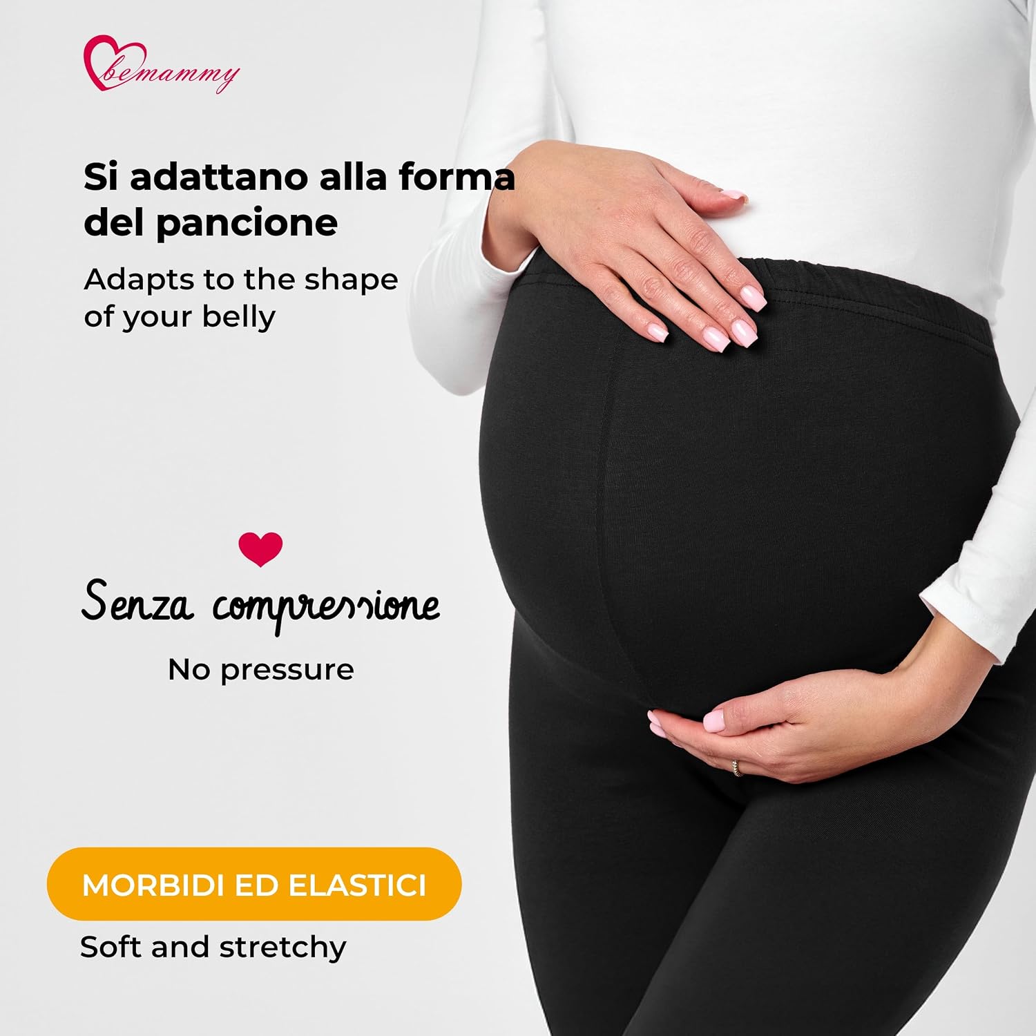 Thumbnail 3 de Be Mammy Leggings Premaman Lunghi 🤰