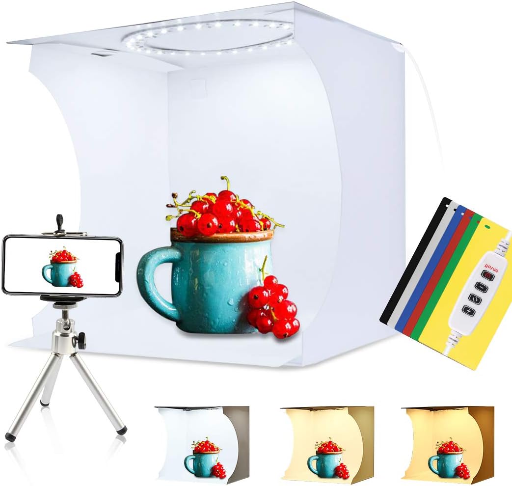Detalle de PULUZ Fotostudio Ringlicht Lichtzelt Set mit 128 LED