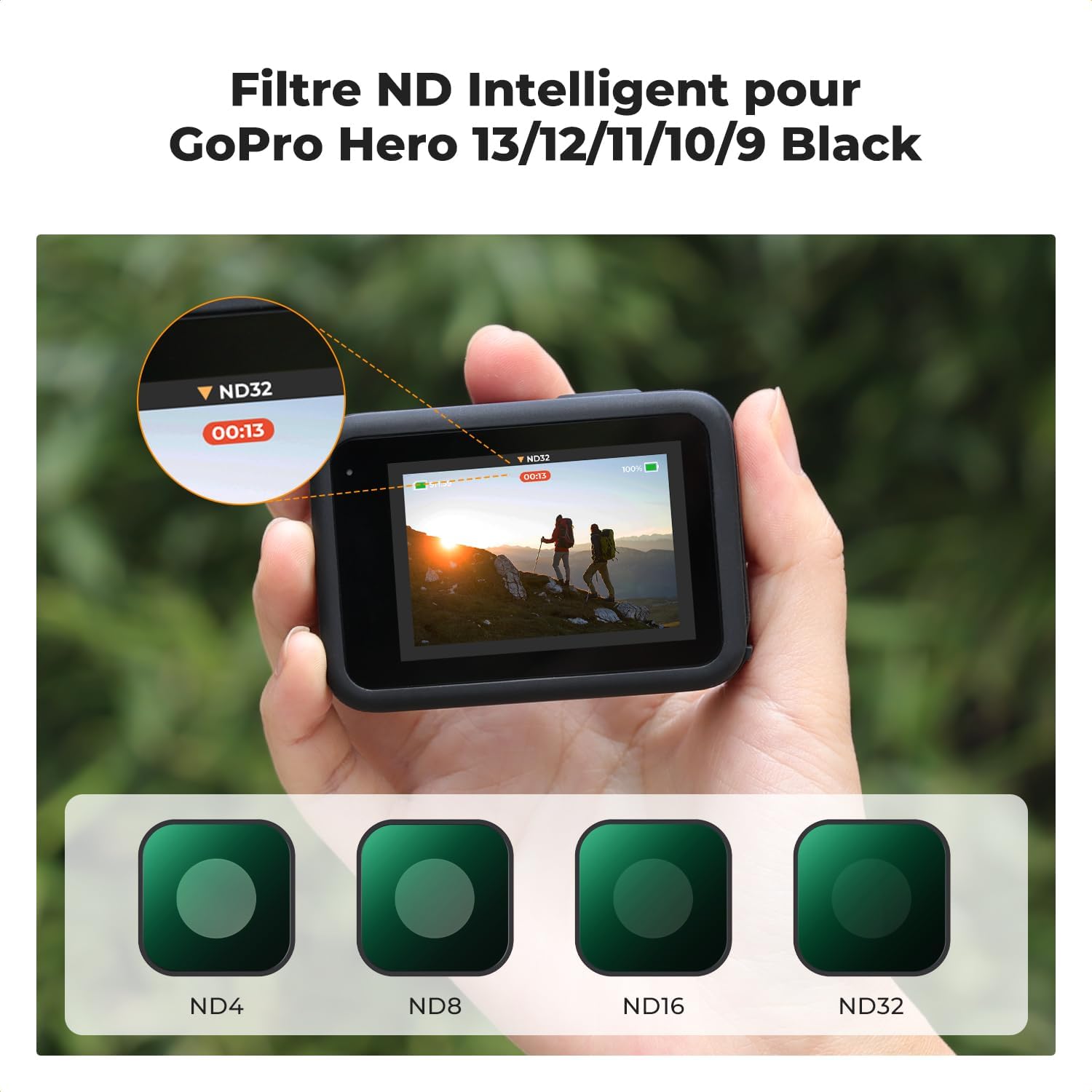 Detalle 2 de K&F Concept Filtre ND pour GoPro Hero 9–13