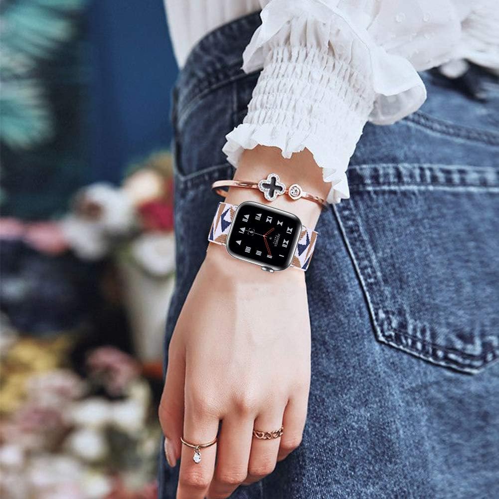 Thumbnail 6 de TRISTRAPS Adjustable Elastic Nylon Replacement Strap for Apple Watch Ultra and Series (42–49mm)