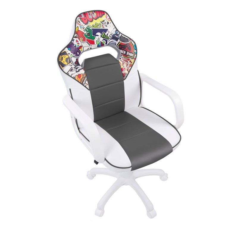 Detalle 2 de Adec DRW Sticker Silla Gaming blanco/negro