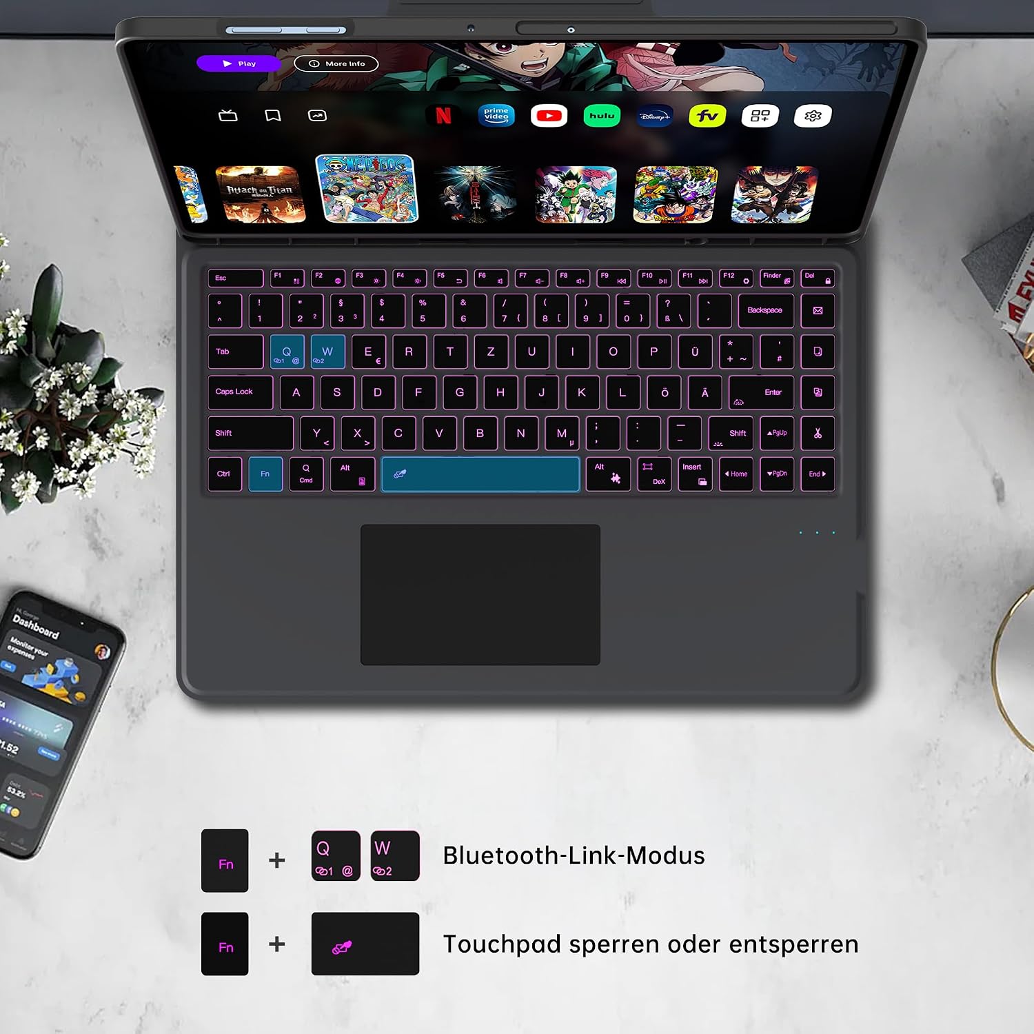 Thumbnail 6 de Galaxy Tab Ultra 14,6 Zoll Folio Hülle mit Tastatur