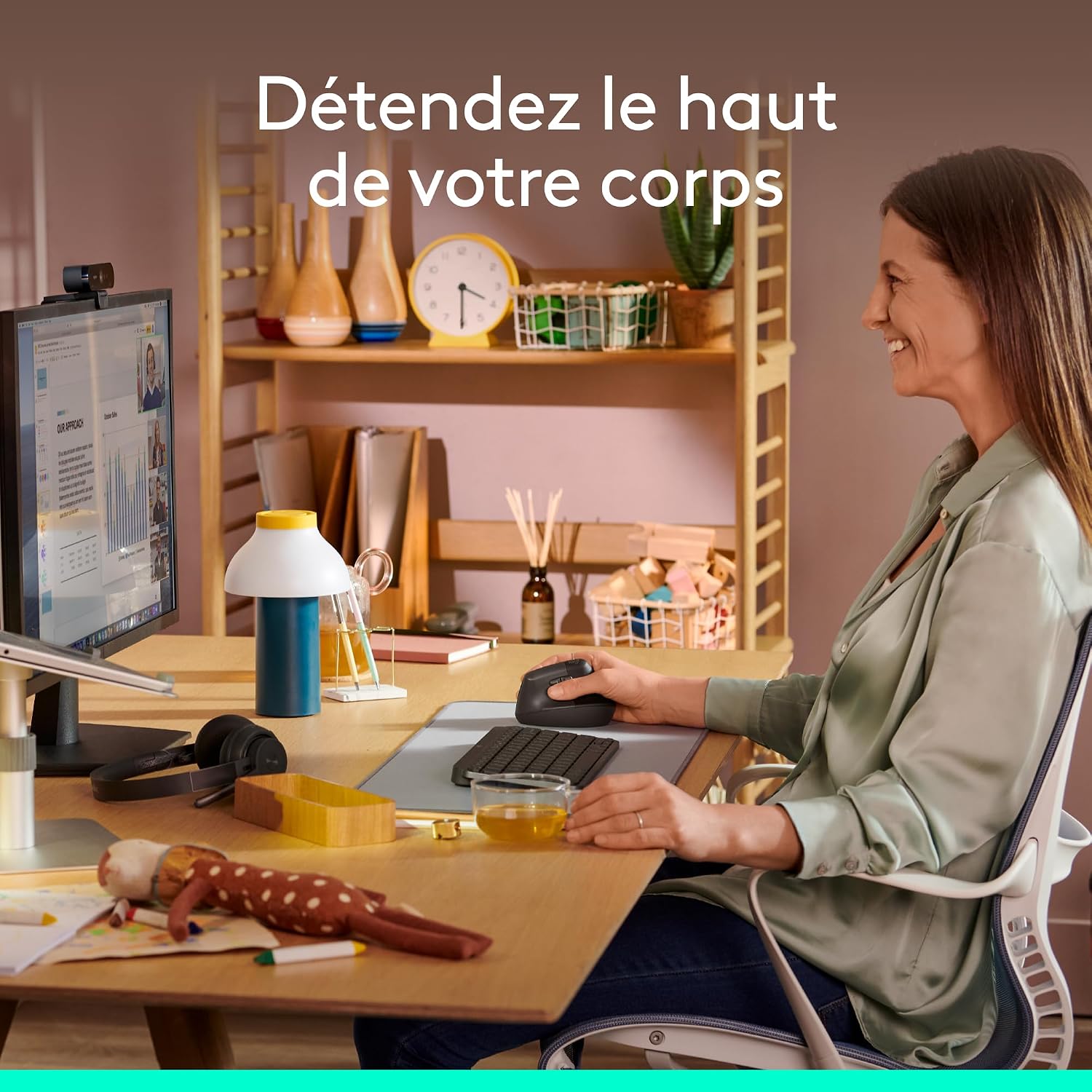 Thumbnail 3 de Logitech Lift Souris Ergonomique Verticale — confort durable pour droitiers, petites et moyennes mains