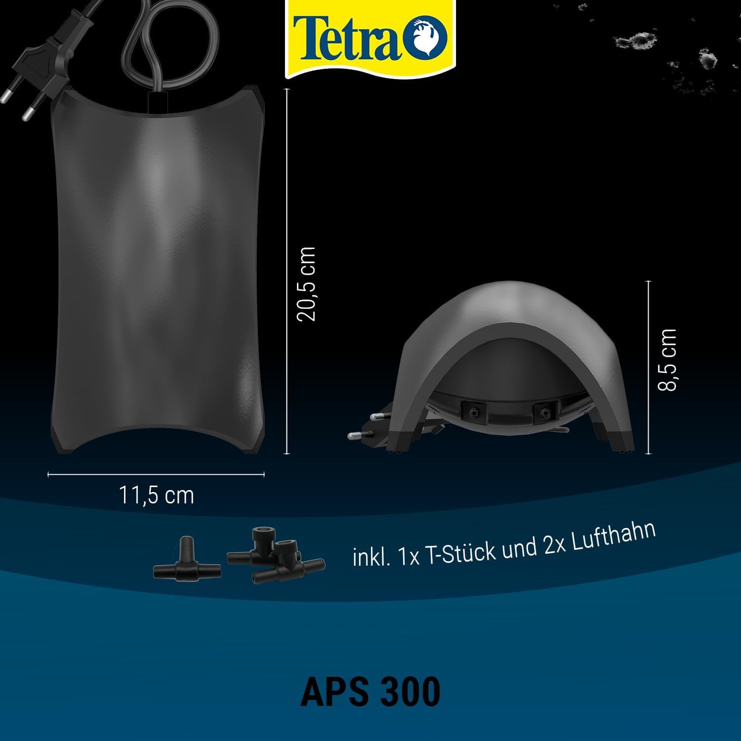 Detalle de Tetra Pompe à air pour aquarium APS 300 – pompe à membrane silencieuse pour 120–300 L