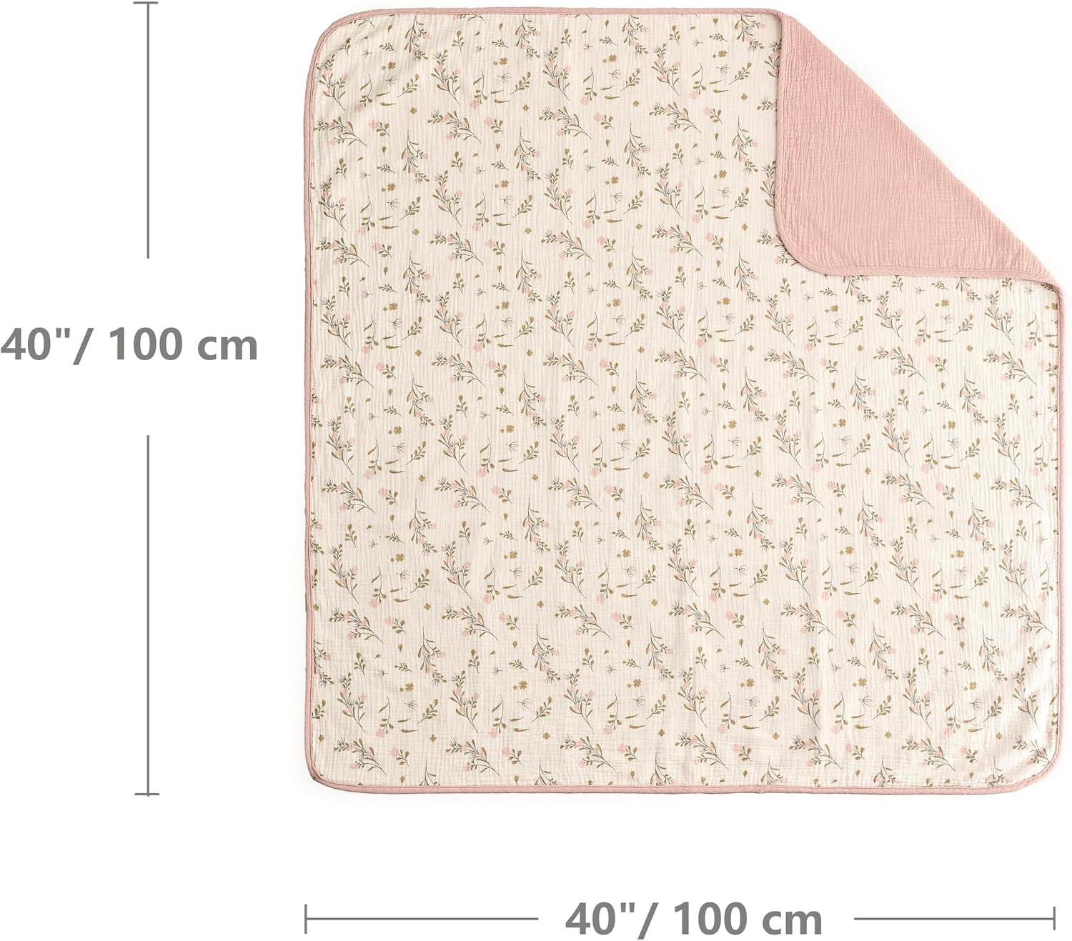 Thumbnail 4 de CREVENT 100% Organic Cotton Muslin Baby Blanket (100 x 100 cm) – Multi-use, Gift-ready