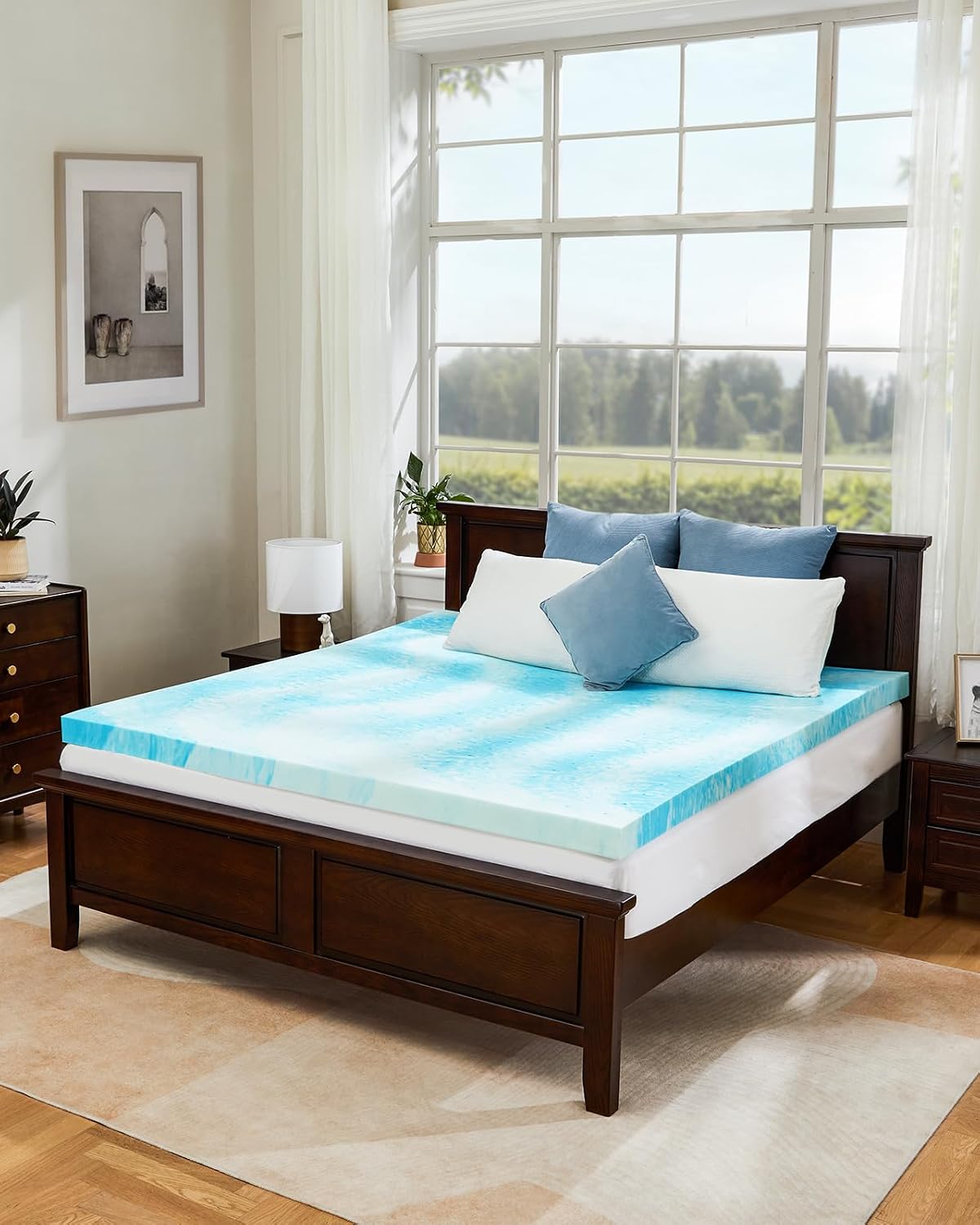 Thumbnail 6 de PERLECARE 3 Inch Twin XL Memory Foam Mattress Topper with Cooling Gel Infusion