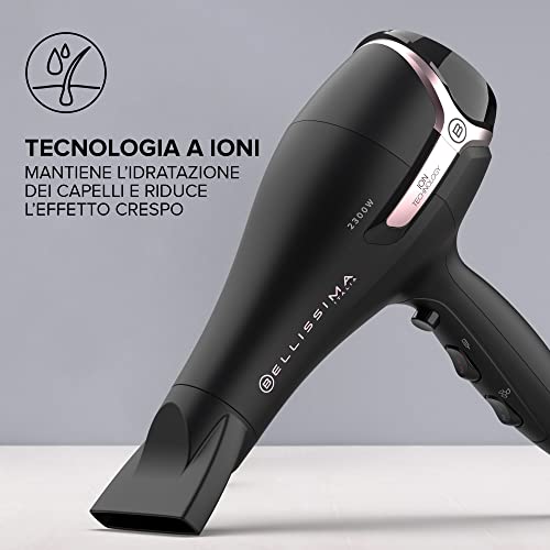 Detalle de Bellissima Imetec K9 2300 – Phon ionico 2300W con diffusore: asciugatura rapida e gestione crespo