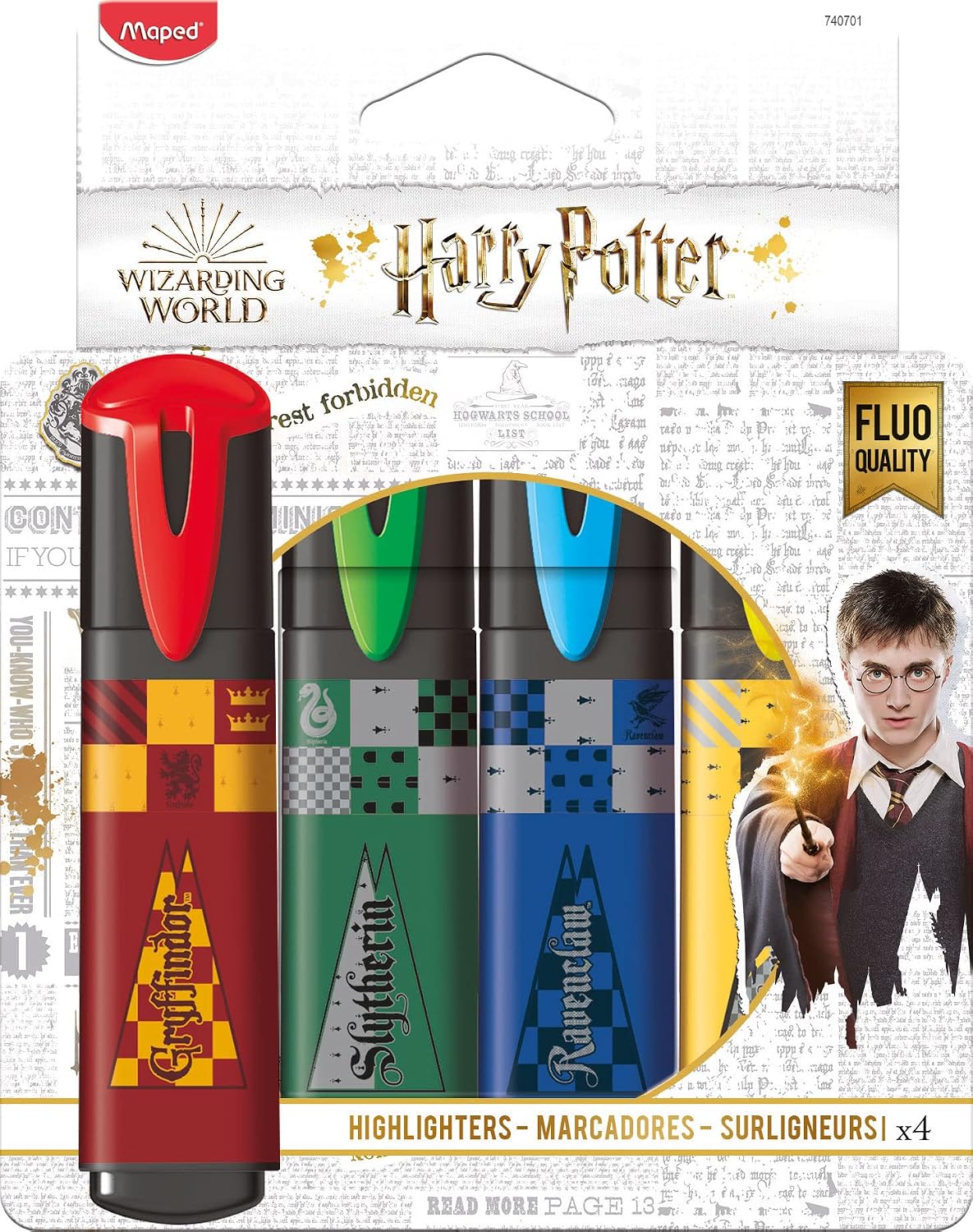 Detalle 2 de Maped 749600-4 Graph'Peps Harry Potter-pennor, 0,8 mm, fyra färger