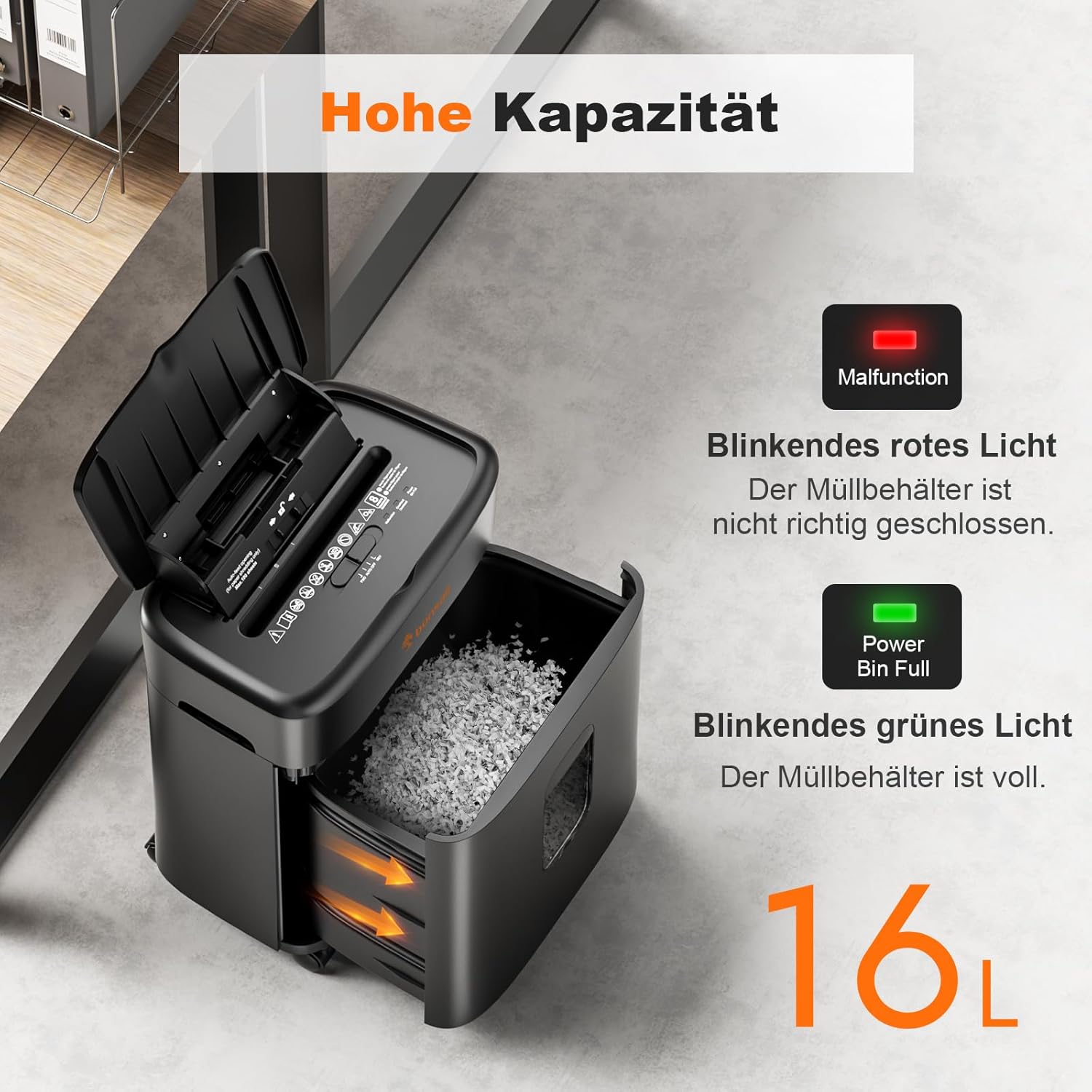 Thumbnail 5 de Bonsaii C231-D Aktenvernichter 16 L 🗄️