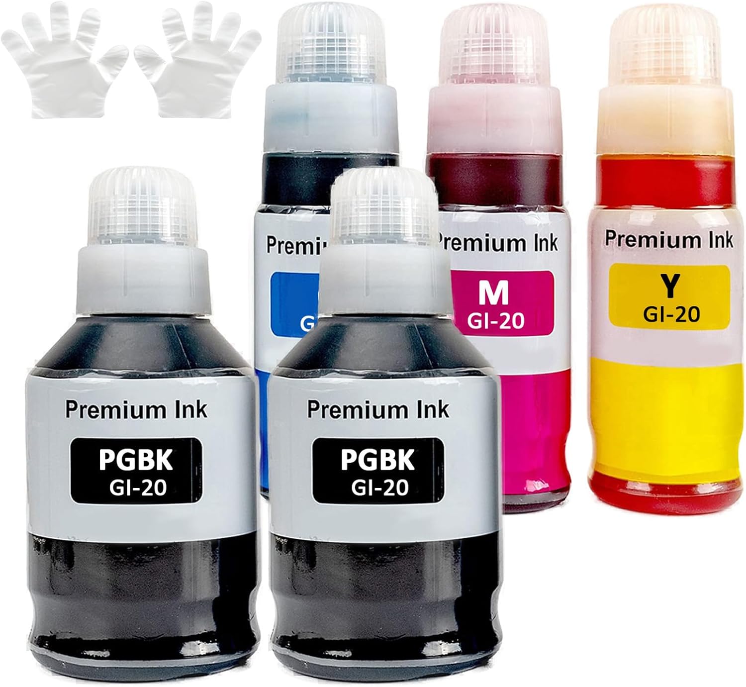 Detalle 2 de TONTINTA GI20-5C GI-20 Compatible Ink Bottle Multipack, 5 Colours