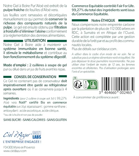 Thumbnail 1 de Pur Aloé Pur Gel à Boire Bio 1 L – Gel d’aloé vera à boire écologique et pratique