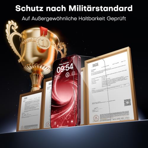 Thumbnail 9 de TAURI Panzerglas für iPhone 18 Pro 6,3 Zoll – 2er Set