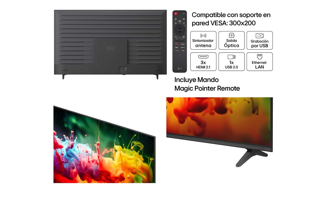 Detalle de LG 65QNED70B6C: Smart TV QNED MiniLED AI 65 pulgadas 4K (2026)